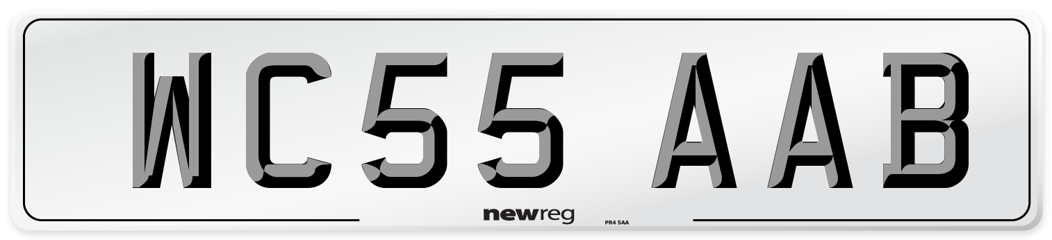 WC55 AAB Number Plate from New Reg